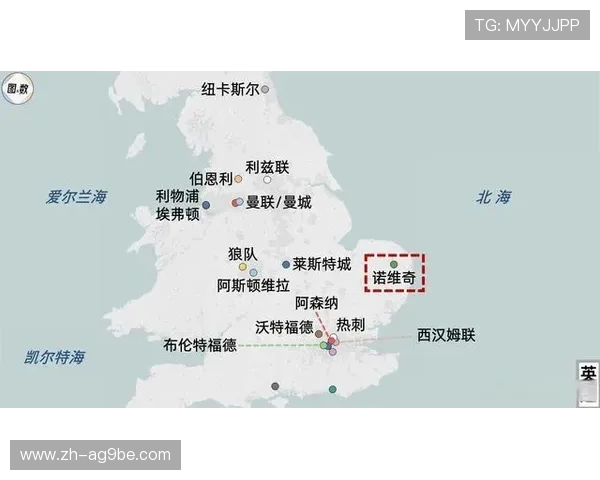 英超各支球队在英国的地域分布图及地域对抗格局